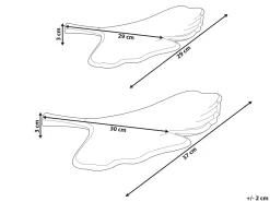 Set di 2 piattini portaoggetti Foglia PALENQUE Metallo Argento