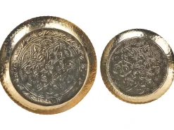 Set di 2 piattini portaoggetti SADANE Metallo Oro