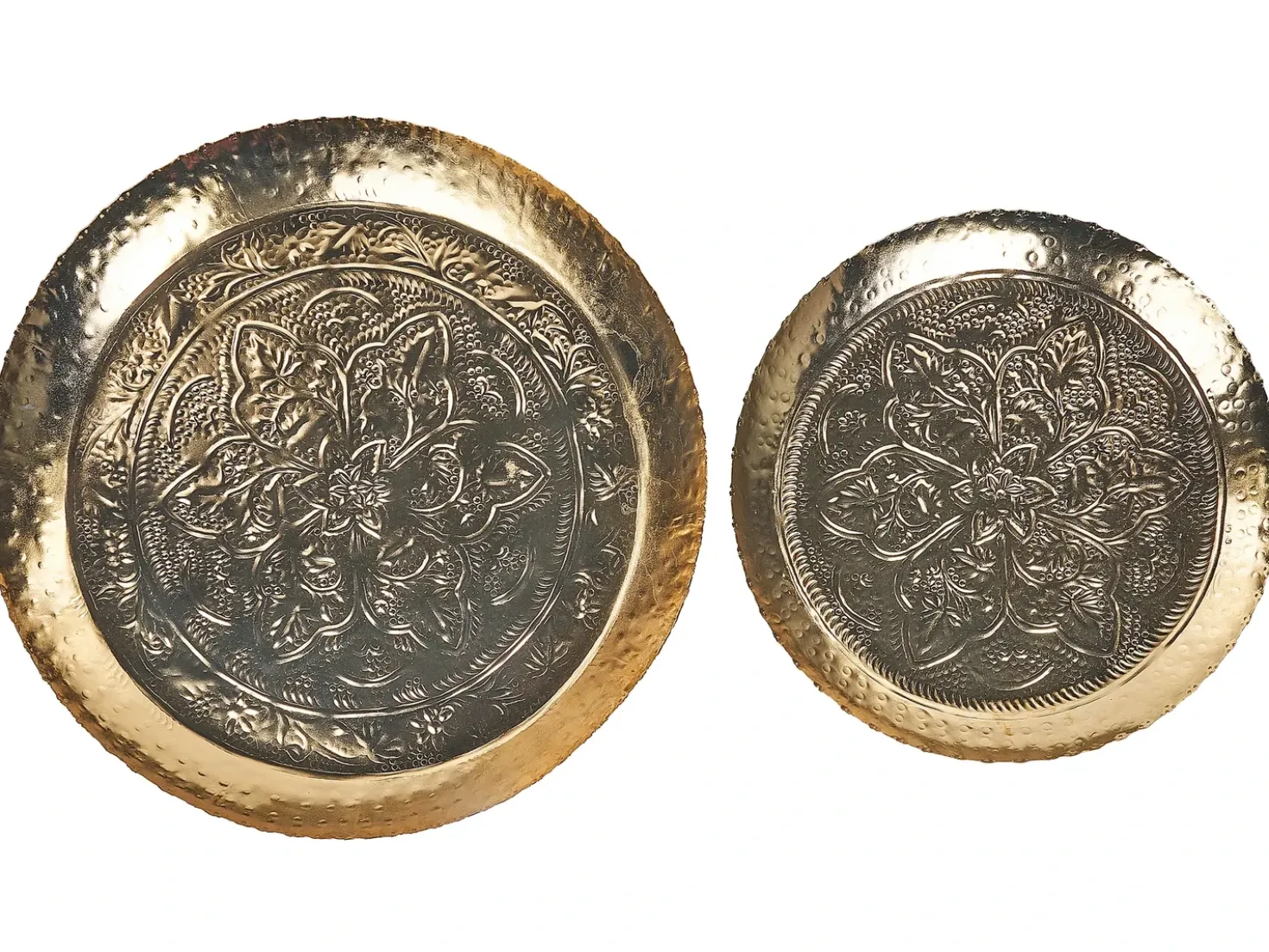 Set di 2 piattini portaoggetti SADANE Metallo Oro