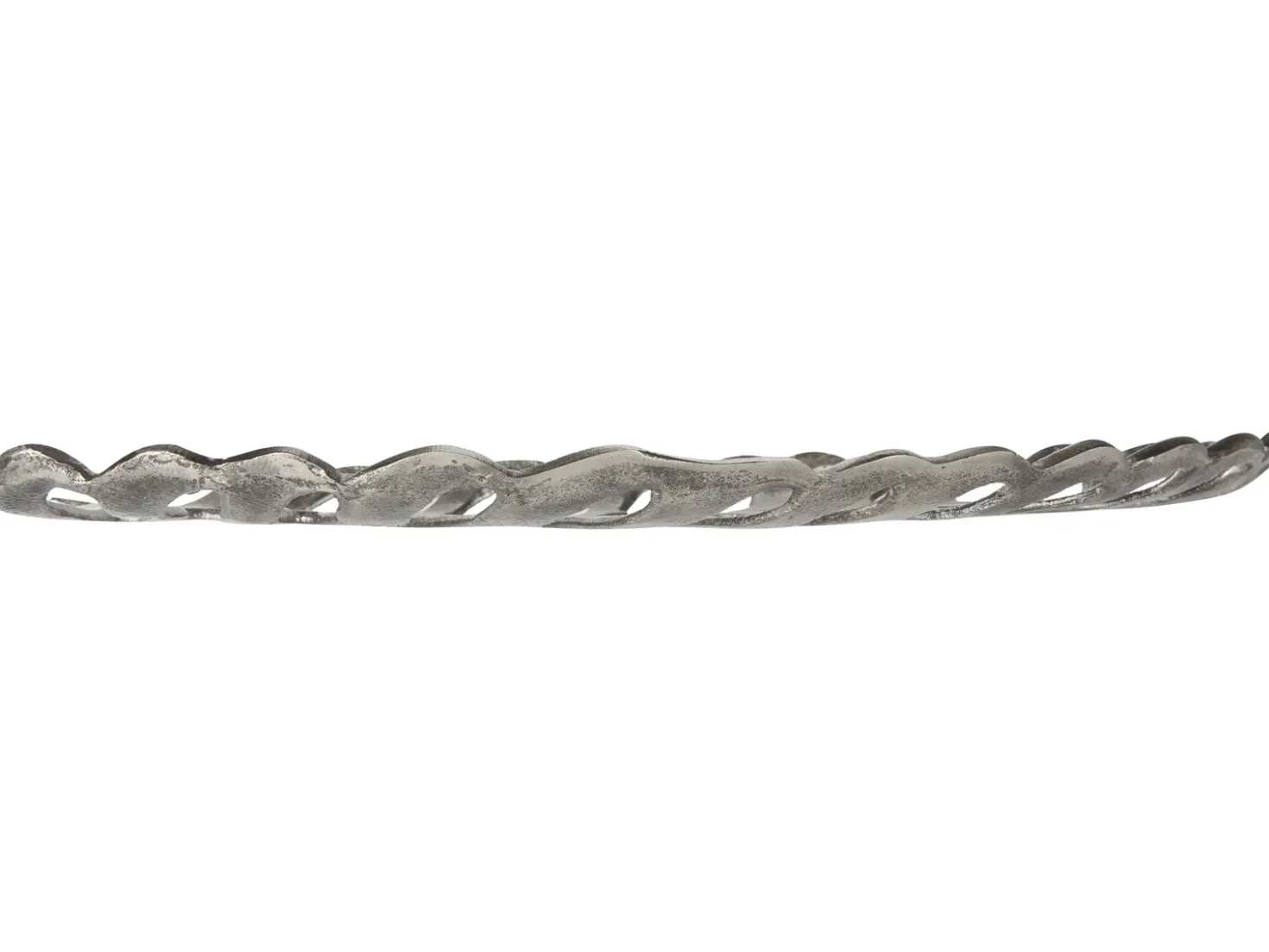 Set di 2 piattini portaoggetti Foglia AMNISOS Metallo Argento