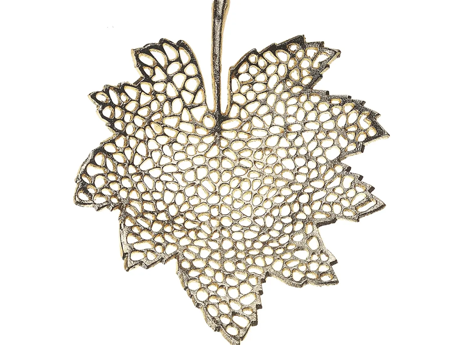 Set di 3 piattini portaoggetti Foglia PEMALI Metallo Oro