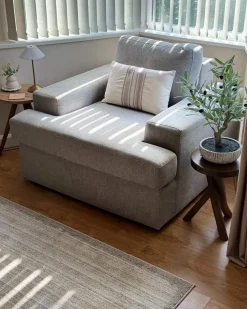 Set di 2 poltrone ALLA Tessuto Grigio chiaro