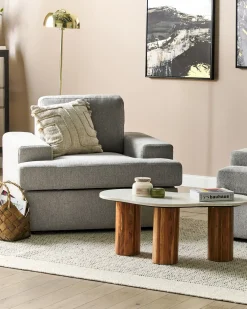 Set di 2 poltrone ALLA Tessuto Grigio chiaro