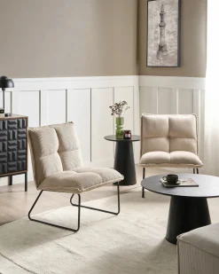 Set di 2 poltrone BJASTA Velluto a coste Beige