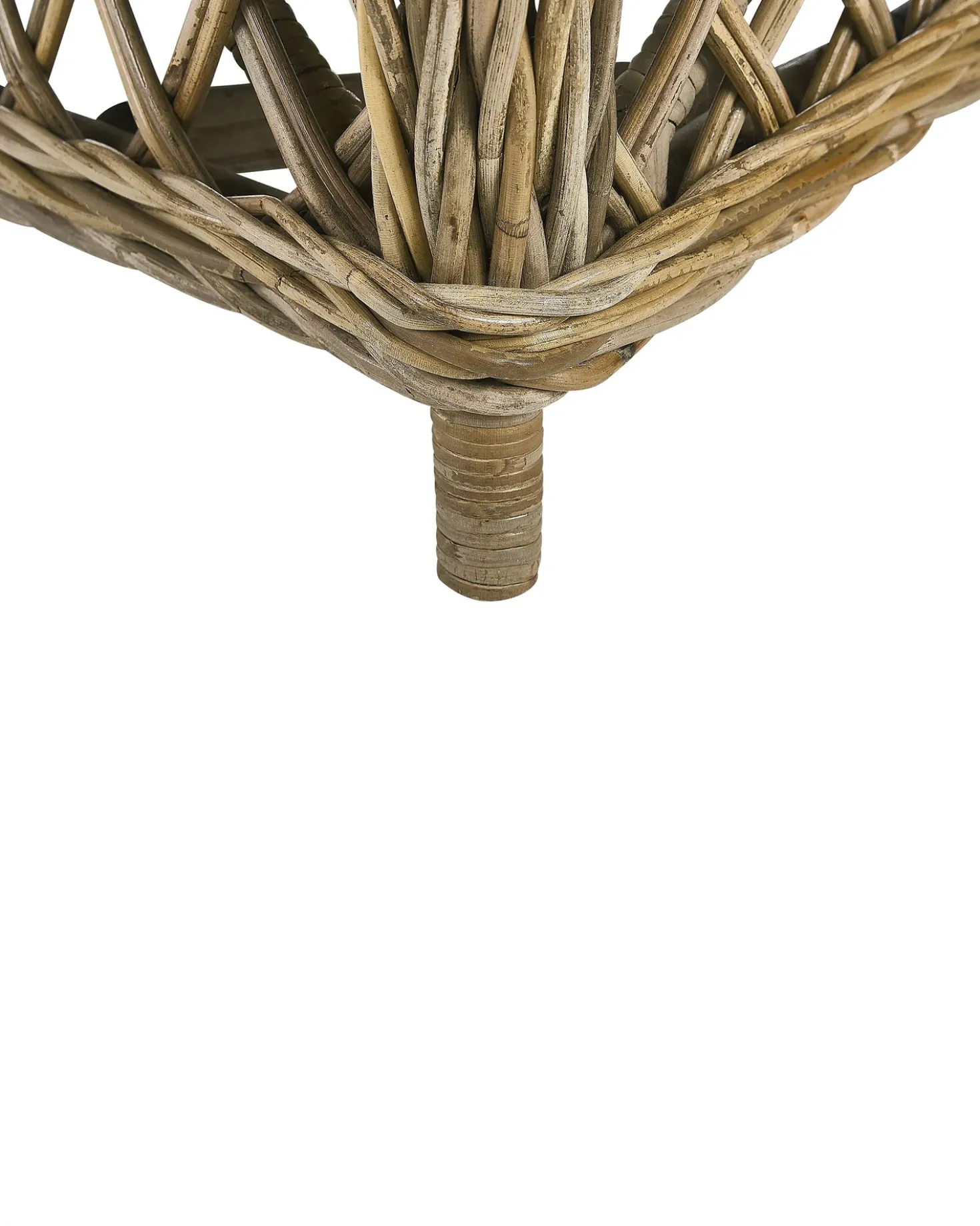 Set di 2 poltrone da giardino con cuscini RIBOLLA con poggiapiedi Rattan Naturale