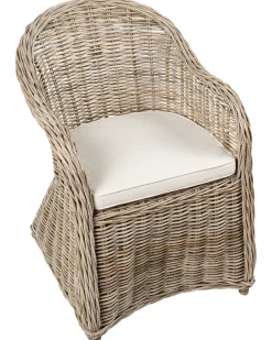 Set di 2 poltrone da giardino con cuscini SUSUA II Rattan Naturale