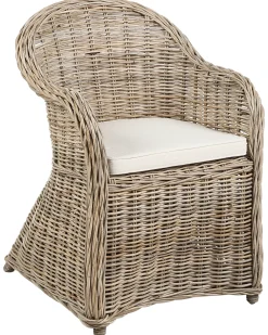 Set di 2 poltrone da giardino con cuscini SUSUA II Rattan Naturale