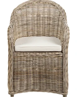 Set di 2 poltrone da giardino con cuscini SUSUA II Rattan Naturale