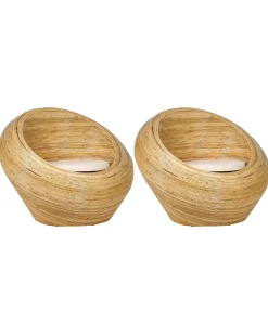 Set di 2 poltrone da giardino MAIORI Rattan Naturale