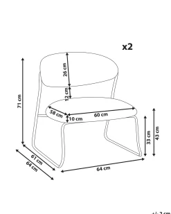 Set di 2 poltrone KOLSVA Tessuto Bianco sporco