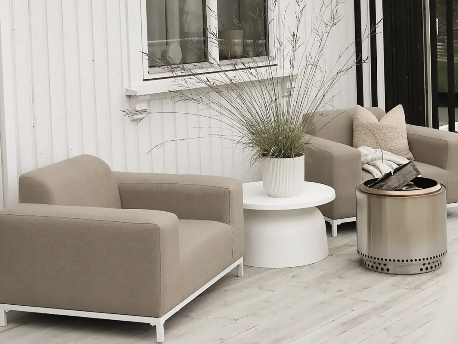 Set di 2 poltrone ROVIGO Tessuto Beige