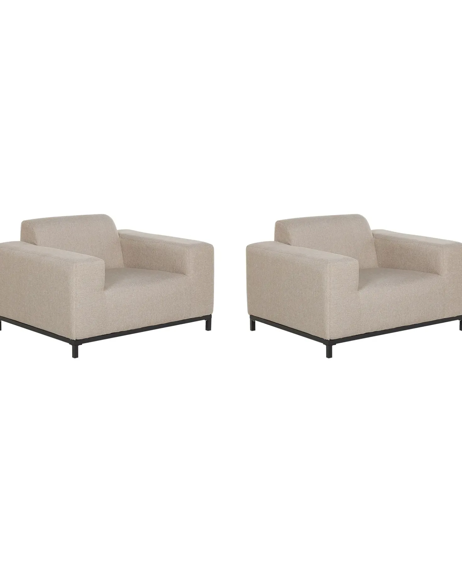 Set di 2 poltrone ROVIGO Tessuto Beige