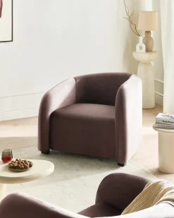 Set di 2 poltrone VELTADA Velluto Marrone scuro