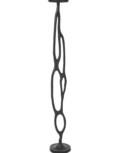Set di 3 portacandele BUNI Metallo 54/68/84 cm Nero