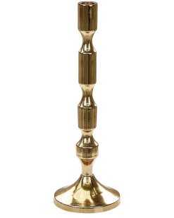 Set di 2 portacandele DIKIRNIS Metallo 31/36 cm Oro