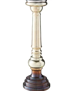 Set di 2 portacandele IMARTI Vetro 40 cm Oro