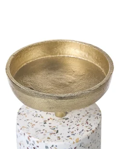 Set di 2 portacandele KAENGAN Pietra 13/24 cm Oro