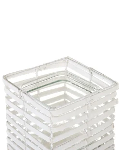 Set di 3 portacandele MAROLA Legno di pioppo 54/34/20 cm Bianco