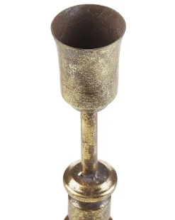 Set di 2 portacandele SALAMINA Metallo 63/49 cm Oro