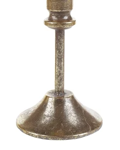 Set di 2 portacandele SALAMINA Metallo 63/49 cm Oro