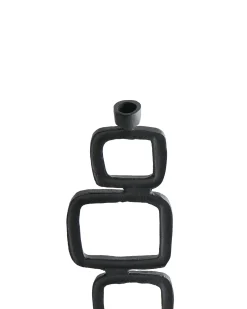 Set di 2 portacandele SIPANJE Metallo 35/48 cm Nero