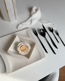 Set di 30 posate FARFALLE Nero