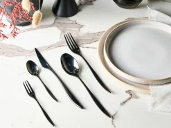 Set di 30 posate FARFALLE Nero