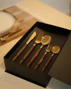 Set di 30 posate GEMELLI Oro
