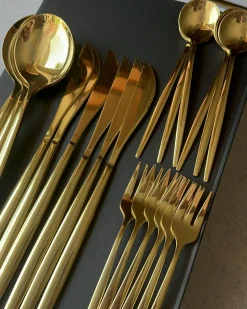 Set di 30 posate RIGATONI Oro