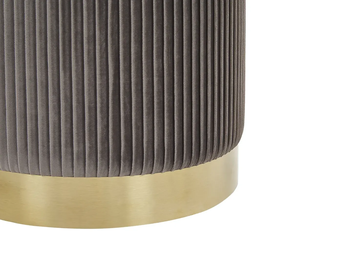 Set di 2 pouf contenitore MIRAMAR Velluto Grigio