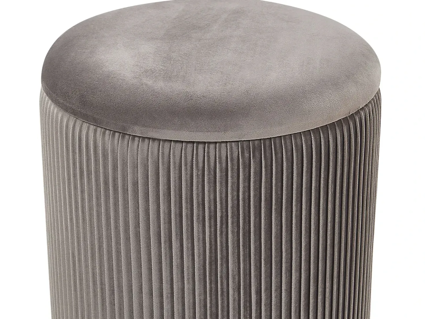 Set di 2 pouf contenitore MIRAMAR Velluto Grigio