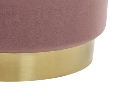Set di 2 pouf contenitore GARLAND Velluto Rosa