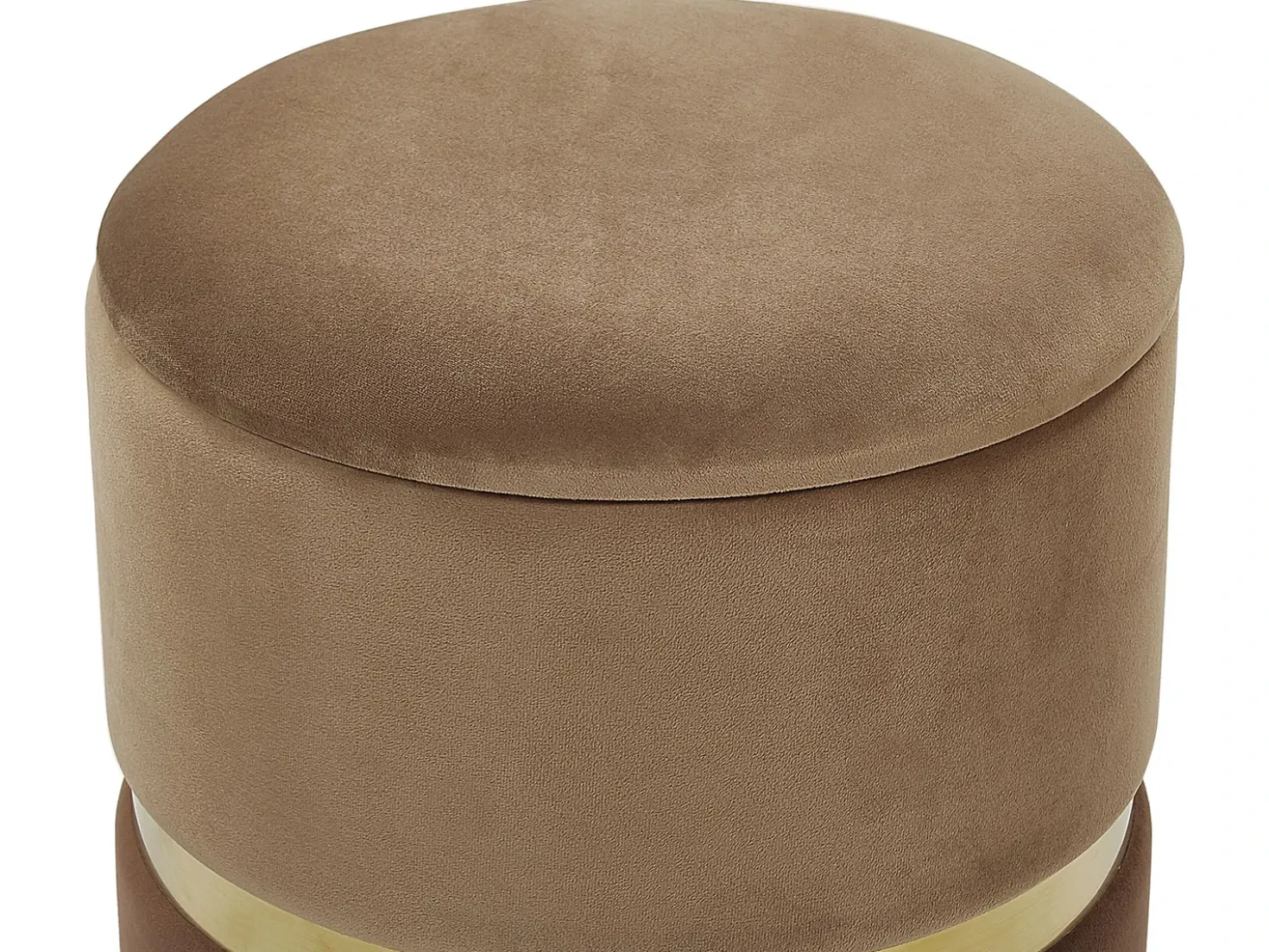Set di 2 pouf contenitore WICHITA Velluto Marrone