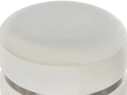 Set di 2 pouf contenitore CAMDENTON Velluto Bianco sporco