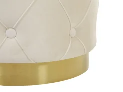 Set di 2 pouf contenitore PUEBLO Velluto Bianco