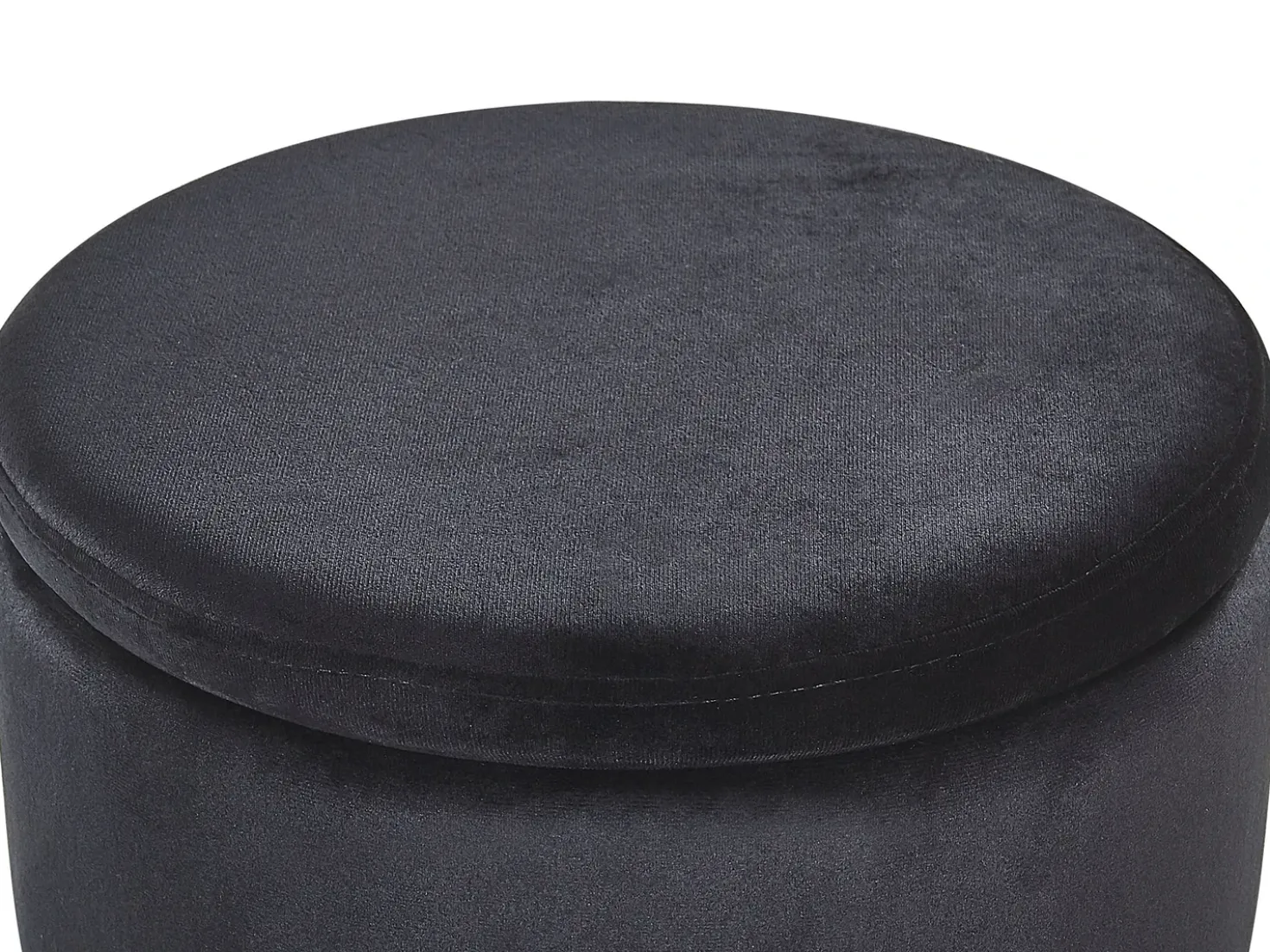 Set di 2 pouf contenitore DORIS Velluto Nero