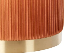 Set di 2 pouf contenitore MIRAMAR Velluto Arancione