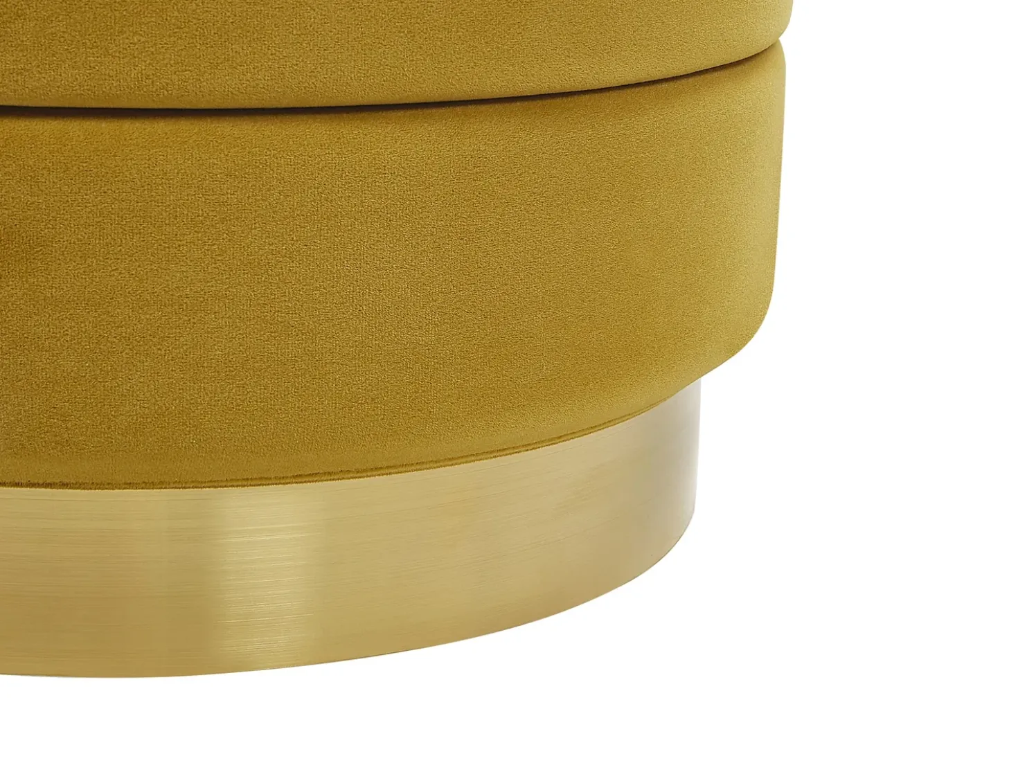 Set di 2 pouf contenitore GARLAND Velluto Senape