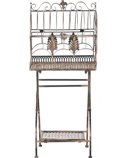 Set di 2 scaffali SICILY Metallo 43/37 cm 30/27 cm Nero