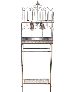 Set di 2 scaffali SICILY Metallo 43/37 cm 30/27 cm Nero