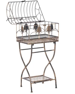 Set di 2 scaffali SICILY Metallo 43/37 cm 30/27 cm Nero