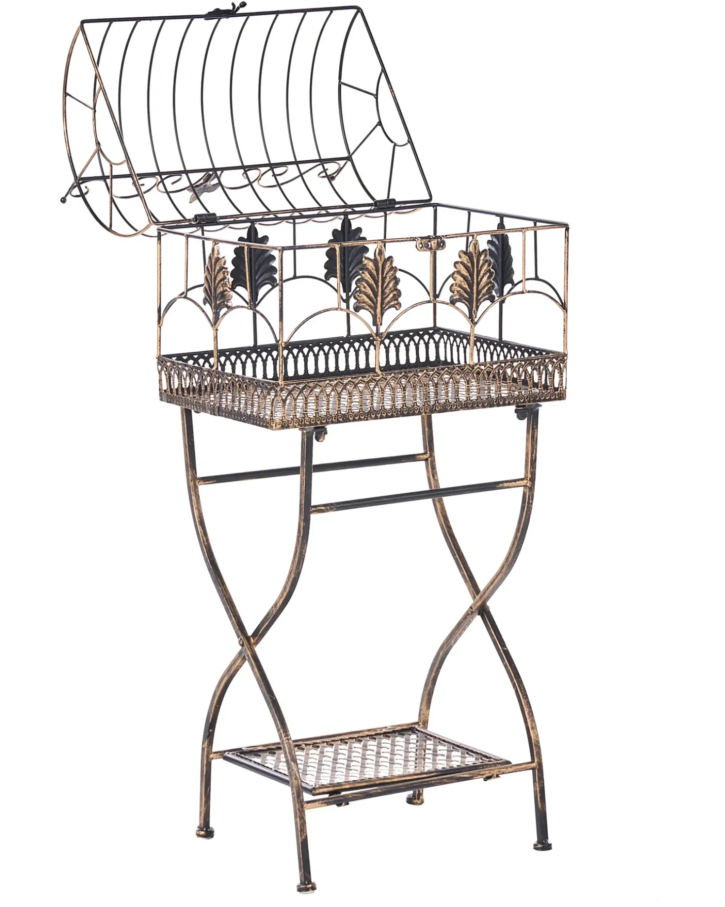 Set di 2 scaffali SICILY Metallo 43/37 cm 30/27 cm Nero