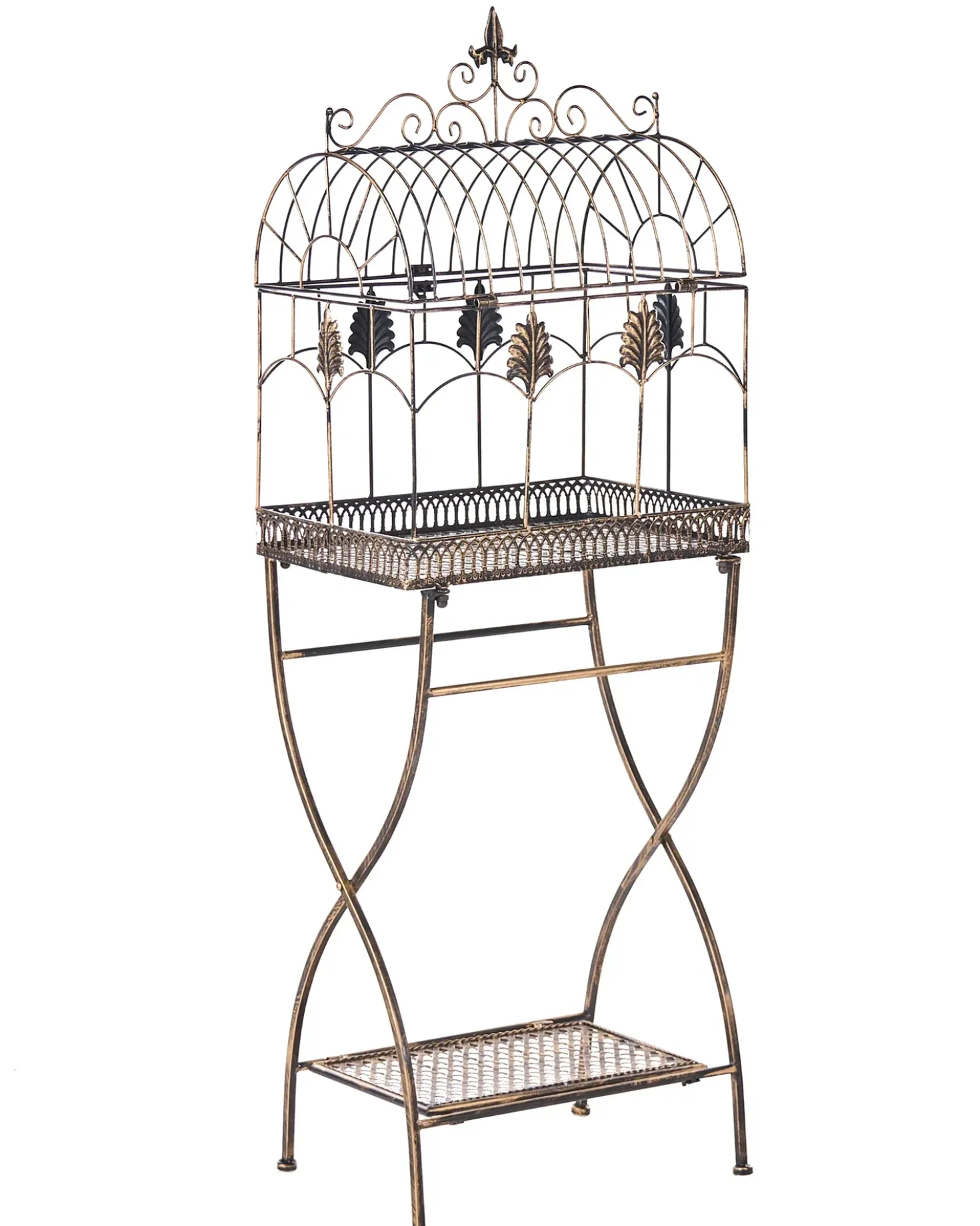 Set di 2 scaffali SICILY Metallo 43/37 cm 30/27 cm Nero