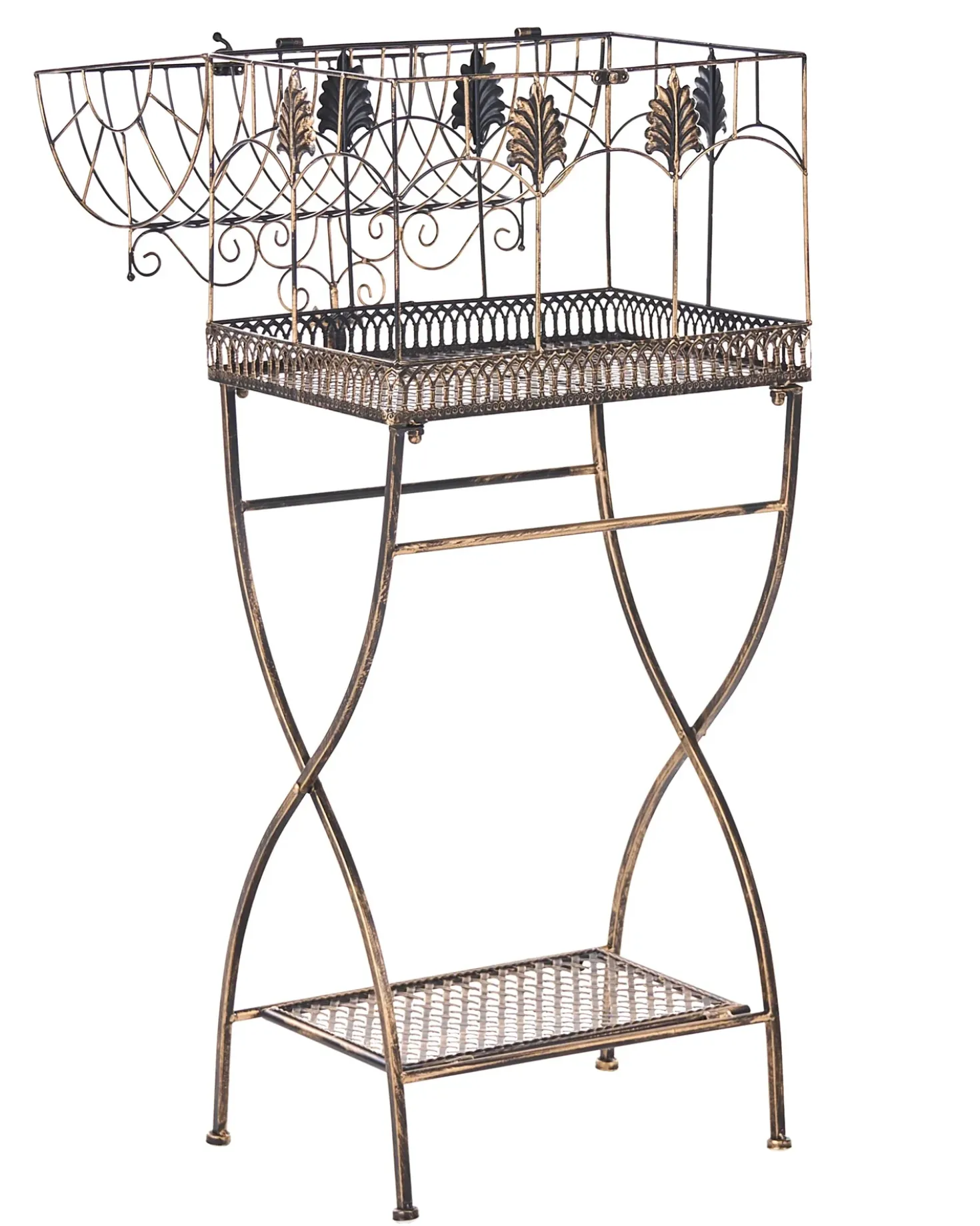 Set di 2 scaffali SICILY Metallo 43/37 cm 30/27 cm Nero
