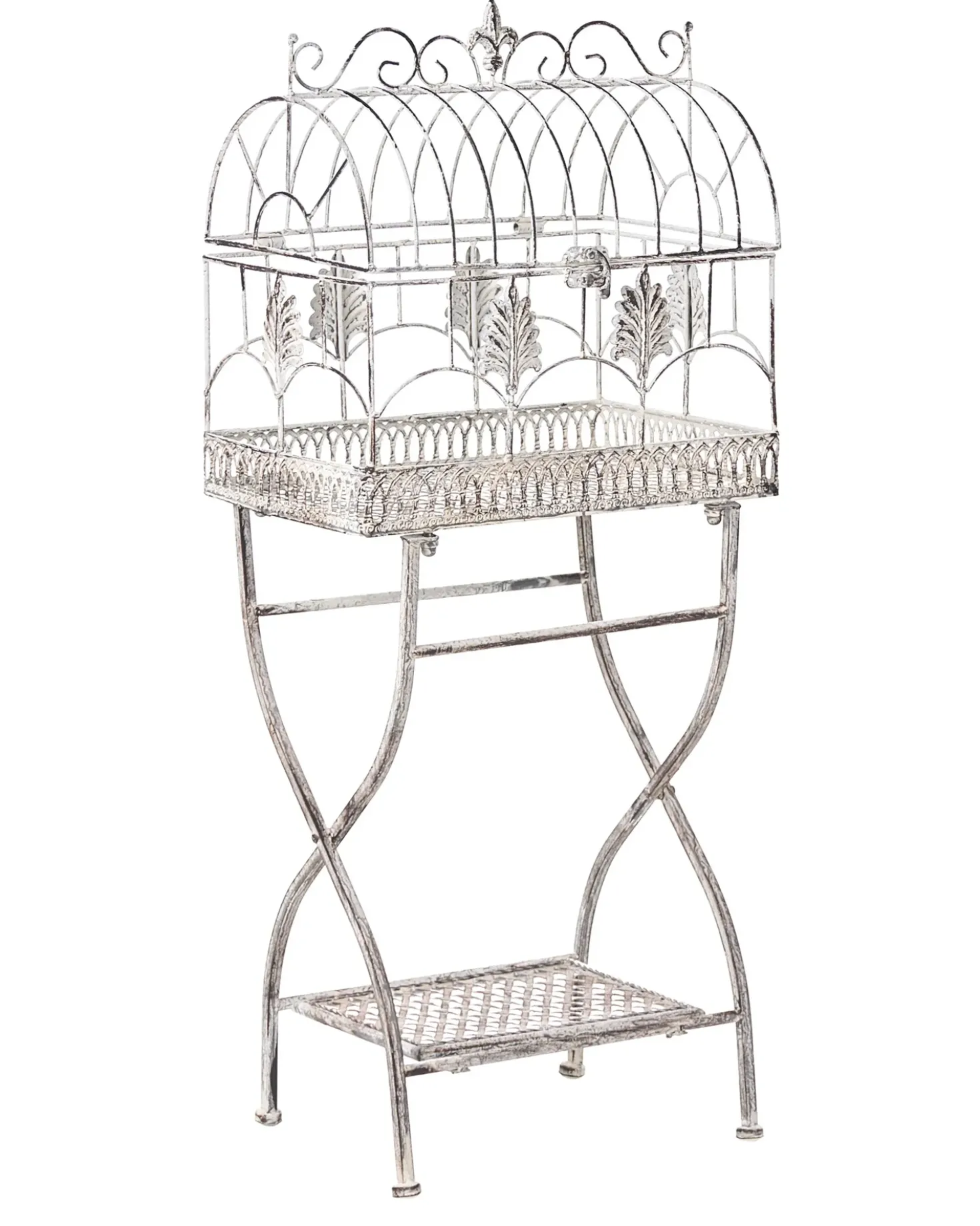 Set di 2 scaffali SICILY Metallo 43/37 cm 30/27 cm Grigio