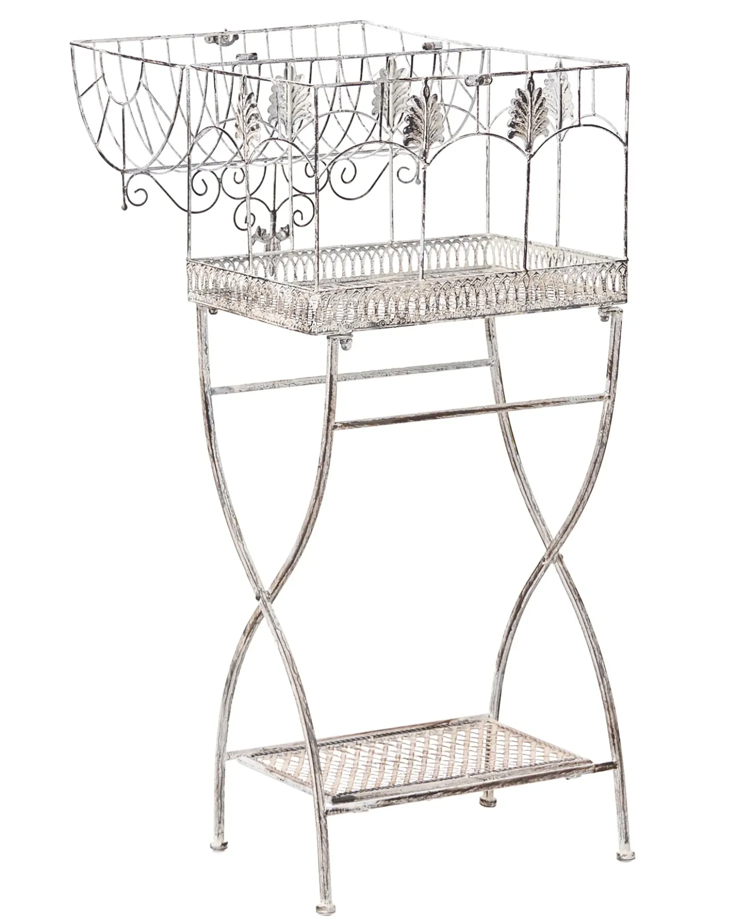 Set di 2 scaffali SICILY Metallo 43/37 cm 30/27 cm Grigio