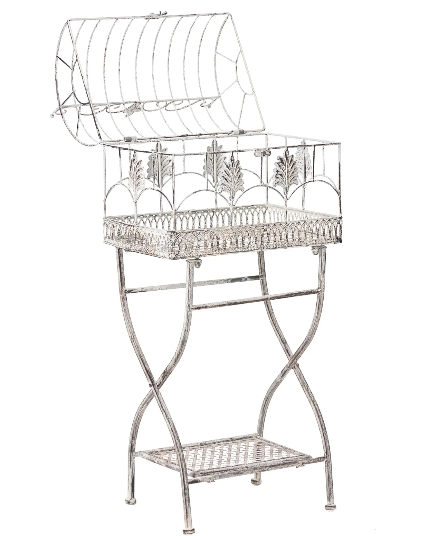 Set di 2 scaffali SICILY Metallo 43/37 cm 30/27 cm Grigio