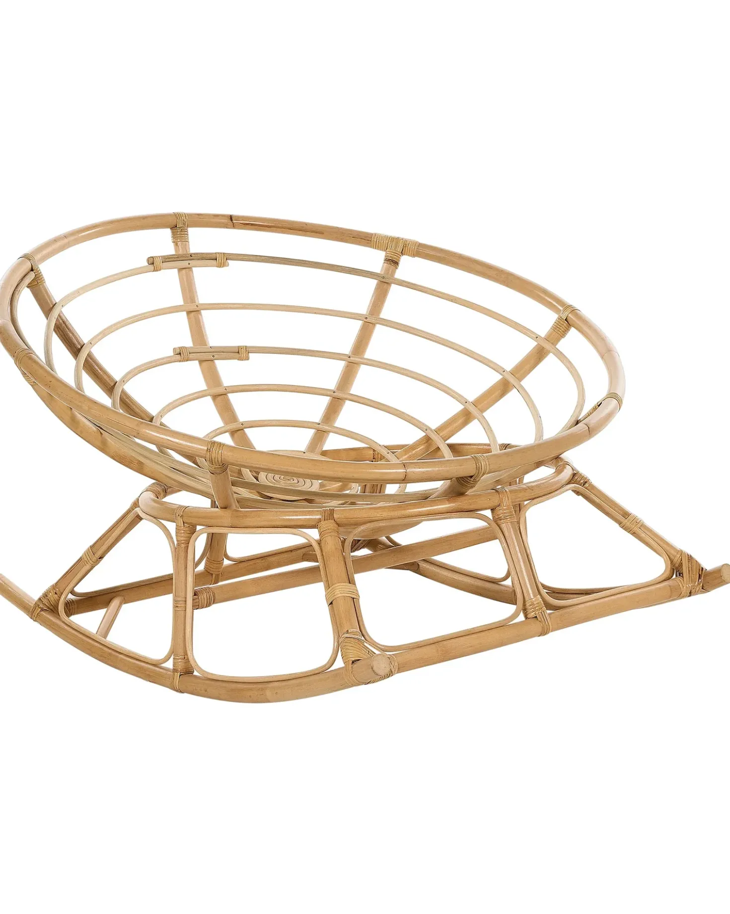 Set di 2 sedie a dondolo ORVIETO Rattan Naturale