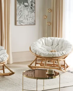 Set di 2 sedie a dondolo ORVIETO Rattan Naturale