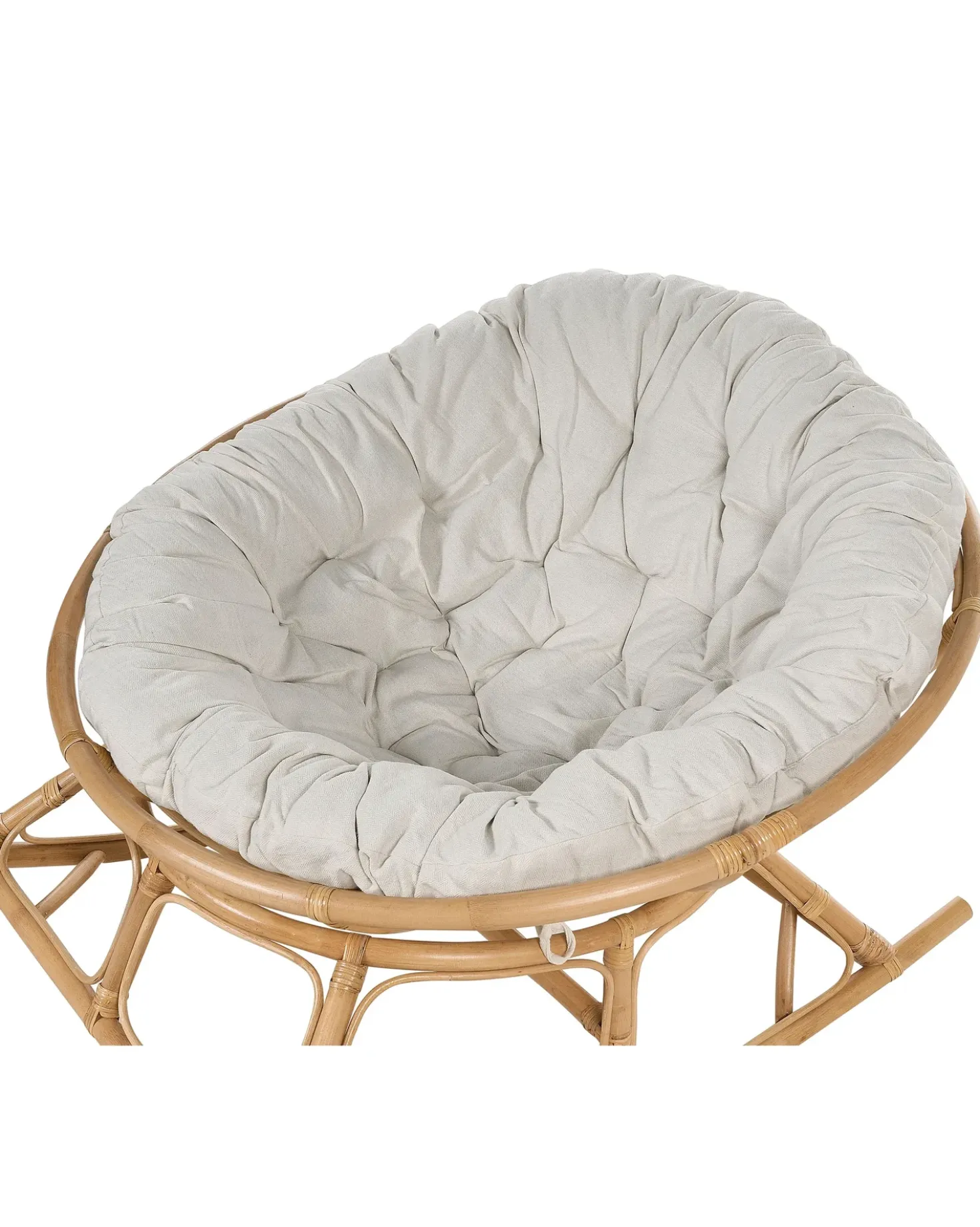 Set di 2 sedie a dondolo ORVIETO Rattan Naturale